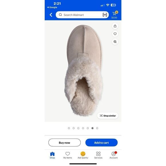 New Joyspun Women's Faux Suede Platform Clog Slippers Size 8 - Picture 8 of 10